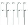 10Pcs Plant Support Stakes Garden Flower Single Stem Support Stake Iron Plant Cage Support Ring - 10in