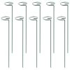 10Pcs Plant Support Stakes Garden Flower Single Stem Support Stake Iron Plant Cage Support Ring - 16in