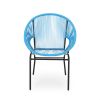 Chrissy Outdoor Blue Modern Faux Rattan Club Chairs (Set of 2) - as Pic