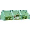 Outoodor mini greenhouse helps to protect plants opening conservatory;  three rooms; XH - Square-green