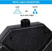 Simple Deluxe 4pcs Cantilever Offset Patio Market Stand with U Locking Shape Weights Water; Umbrella Square Base - as Pic