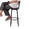 Bar Table Set with 2 Bar stools PU Soft seat with backrest - Rustic Brown