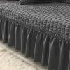 Plain Furniture Protective Cover Washable Elastic Skirt Dust-proof Sofa Cover - Green - 57-73INCH / 145-185CM