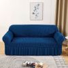 Plain Furniture Protective Cover Washable Elastic Skirt Dust-proof Sofa Cover - Green - 57-73INCH / 145-185CM