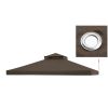 12X10ft 2T Waterproof Finial Classic Gazebo Top Chocolate - LA01