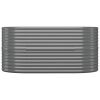 Garden Raised Bed Powder-coated Steel 59.8"x31.5"x26.8" Gray - Gray