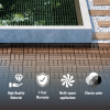 30 PCS Interlocking Deck Tiles Checker Pattern; 12" x 12" Square Acacia Hardwood Outdoor Flooring for Patio; Bancony; Pool Side; ... - as Pic