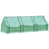 Outoodor mini greenhouse helps to protect plants opening conservatory;  three rooms; XH - Square-green