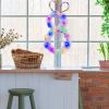 2023 New Easter Bunny Wreath DIY Folded Rattan Wreath Bunny Pendant Easter Decoration for Home Holiday Party Decoration Supplies - No Light - CN
