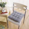 4Pcs Chair Cushion Pads Pillow Soft Tie On Square Sitting Mats For Home Office Car Sitting Travel - Grey