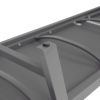 Outdoor Chaise Lounge Chair; Five-Position Adjustable Aluminum Recliner; All Weather For Patio; Beach; Yard;  Pool - Gray