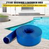 Swimming Pool Backwash Drain Hose PVC Fabric Flat Hose - Blue - 3" x 105'