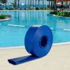 Swimming Pool Backwash Drain Hose PVC Fabric Flat Hose - Blue - 2" x 105'