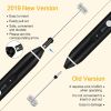 Milk Frother Electric Egg Beater USB Charging Mixer for Coffee Drink Portable; electric mixer - black